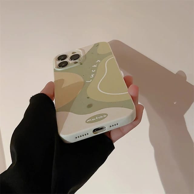 Cute Lucky Green Pattern Design - iPhone Back Case Only