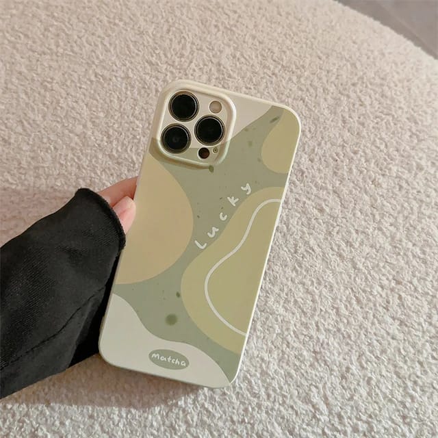 Cute Lucky Green Pattern Design - iPhone Back Case Only