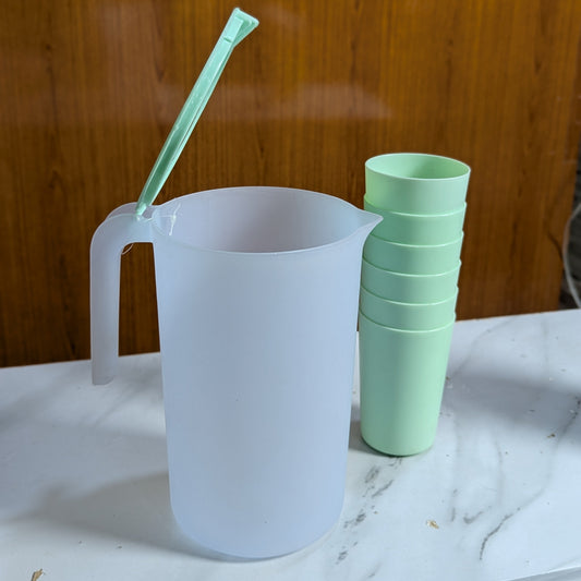 Glass Water Tumbler with Silicone Protective Sleeve Bamboo Starw & Lid